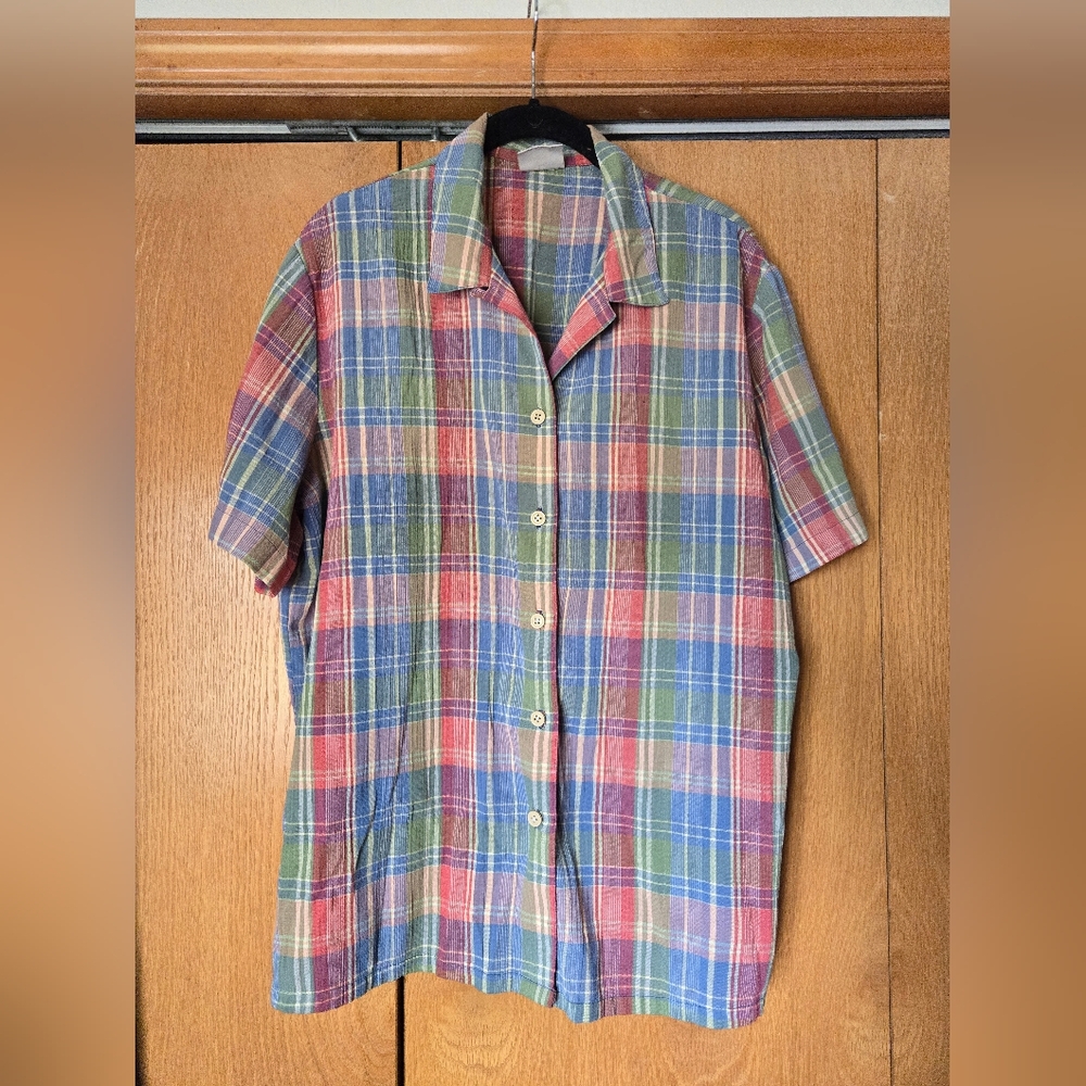 City Blues Linen Button-down, soft autumn